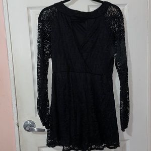 Boohoo low-cut lacy romper